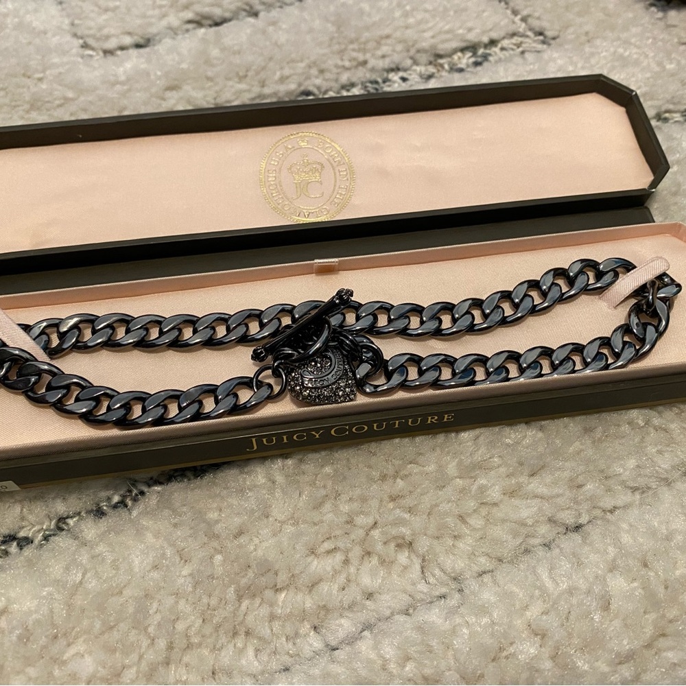 Juicy Couture Necklace J Heart Bling Choker